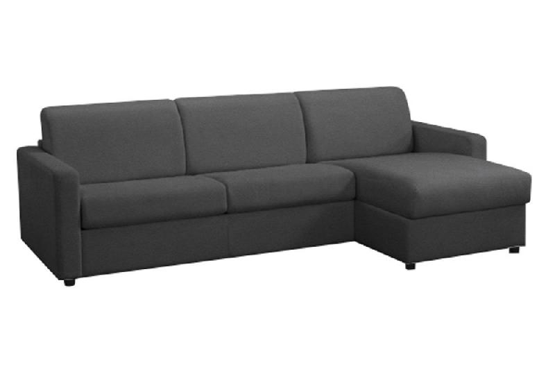 CANAPÉ D'ANGLE CONVERTIBLE NIGHT GRIS GRAPHITE EXPRESS COUCHAGE 140 CM_0