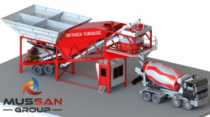 Centrale à béton mobile de 60 m³/h, idéale pour la production de béton prêt à l'emploi - Mussan Group - Origine Turquie_0