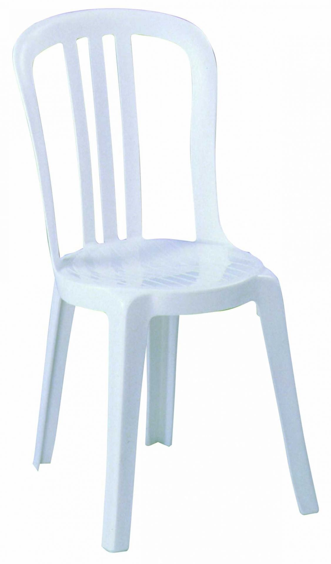 Chaise en plastique blanche - empilable - protection anti-uv_0