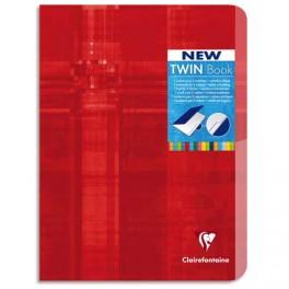 CLAIREFONTAINE CAHIER TWINBOOK PIQÛRE 210X297 96 PGES QUADRILLÉ 5X5, AVEC INDEXAGE DE SÉPARATION