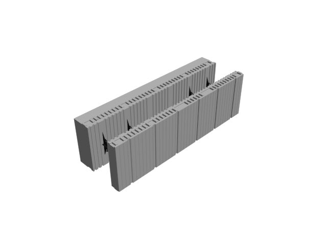 Coffrage isolant pignon - Reverbloc - épaisseur du bloc 34cm - R = 5.38_0