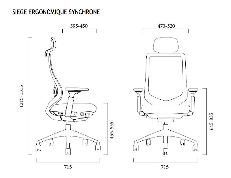 Fauteuil bureautique synchrone owen. - sans têtière_1