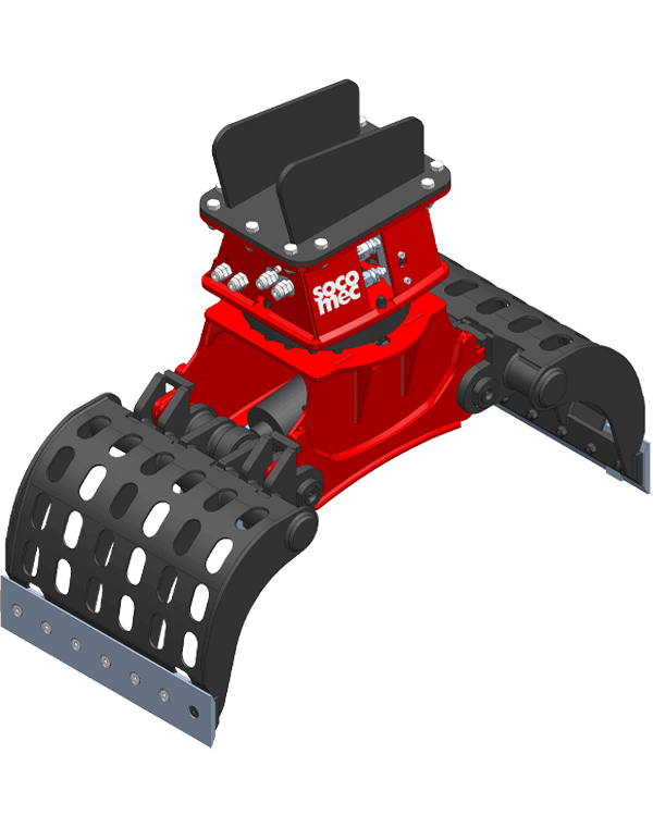 Grappin de sélection polyvalent, pour le recyclage, la manipulation de matériaux démolis et la démolition de structures en béton non armé - Série SPS - Socomec Spa_0