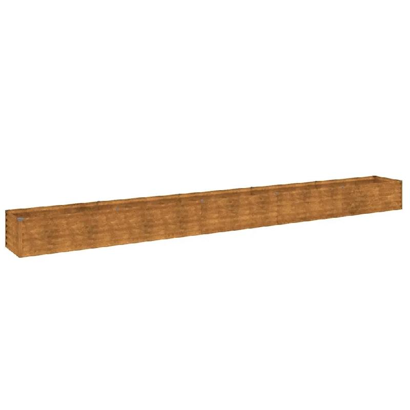 Helloshop26 - Jardinière surélevée décorative pour jardin balcon terrasse 482 x 50 x 36 cm avec support robuste en acier corten 02_0046129 - méta_0