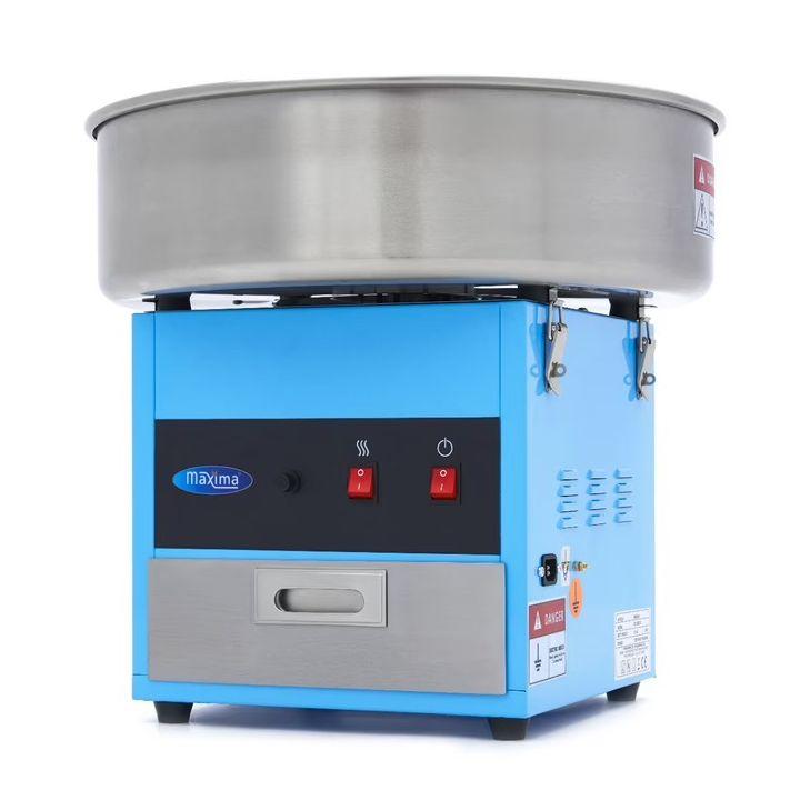 Machine à barbe à papa Ø 52 cm, Bleu, professionnelle - inox et tiroir intégré_0