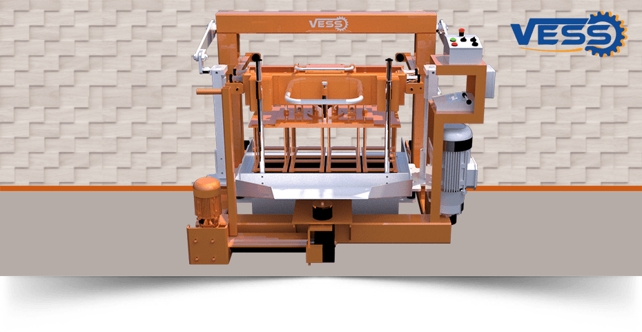 Machine à parpaing fixe - Pondeuse à parpaing plein ou creux full automatique VESS 4.1 - Production 3750 briques/jour - BEYAZLI GROUP_0