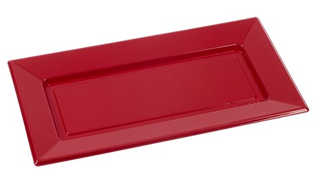 PLATEAU DE PRÉSENTATION JETABLE SOLIA ROUGE 37 X 19 CM (VENDU PAR 120)