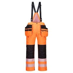 Portwest - Pantalon de travail à bretelles chaud haute visibilité PW3 Orange / Noir Taille 3XL - XXXL 5036108352173_0