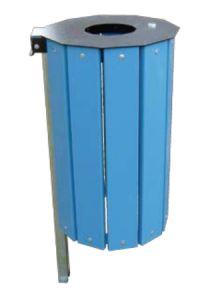 Poubelle publique de ville - pied réglable - bac amovible 38L - acier galvanisé_0