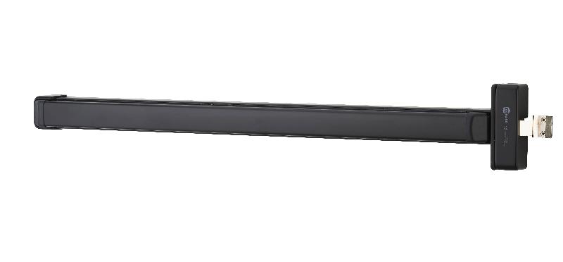 Serrure anti-panique S-PUSH - 1 point réversible - laqué noir - norme CE NF EN1125 - Thirard_0