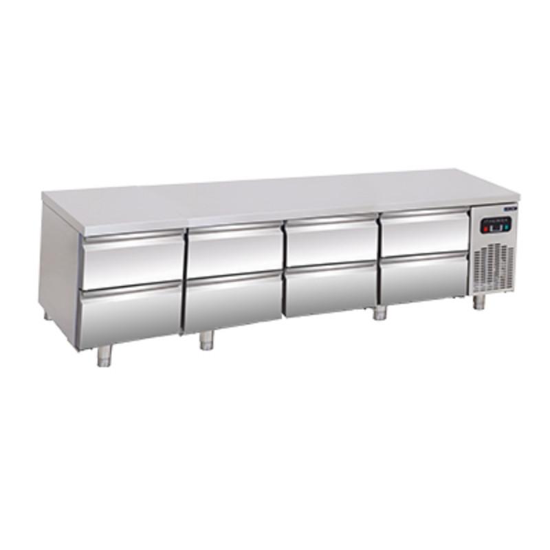 Soubassement réfrigéré 8 tiroirs - profondeur 700 - TECHNITALIA - froid ventilé -2°C/+8°C_0
