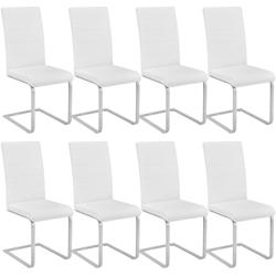 Tectake Lot de 8 chaises BETTINA - blanc -404128 - blanc matière synthétique 404128_0