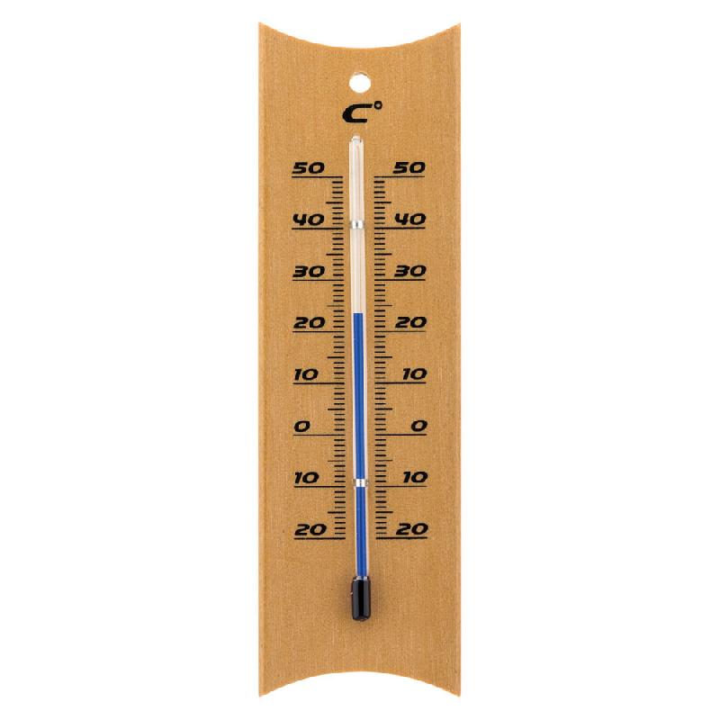 Thermomètre classique à alcool - effet bois - intérieur et extérieur - Otio_0