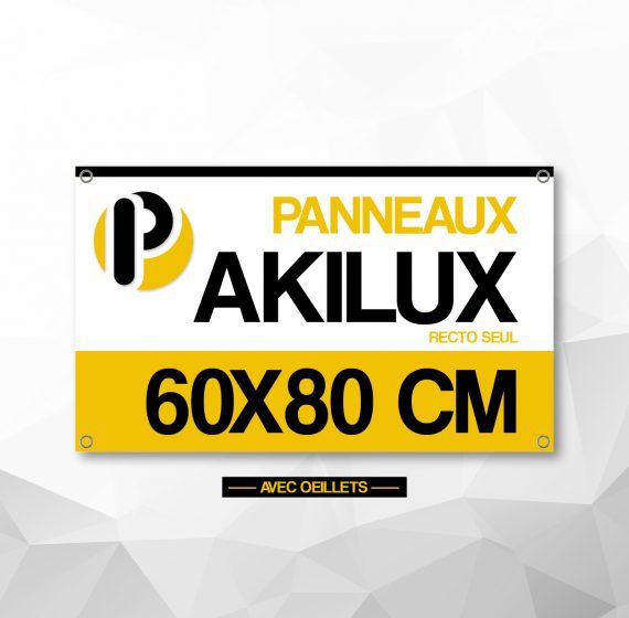 Akilux - Panneau de chantier avec œillet - Dimensions 60x80cm - Épaisseur 4,5mm_0