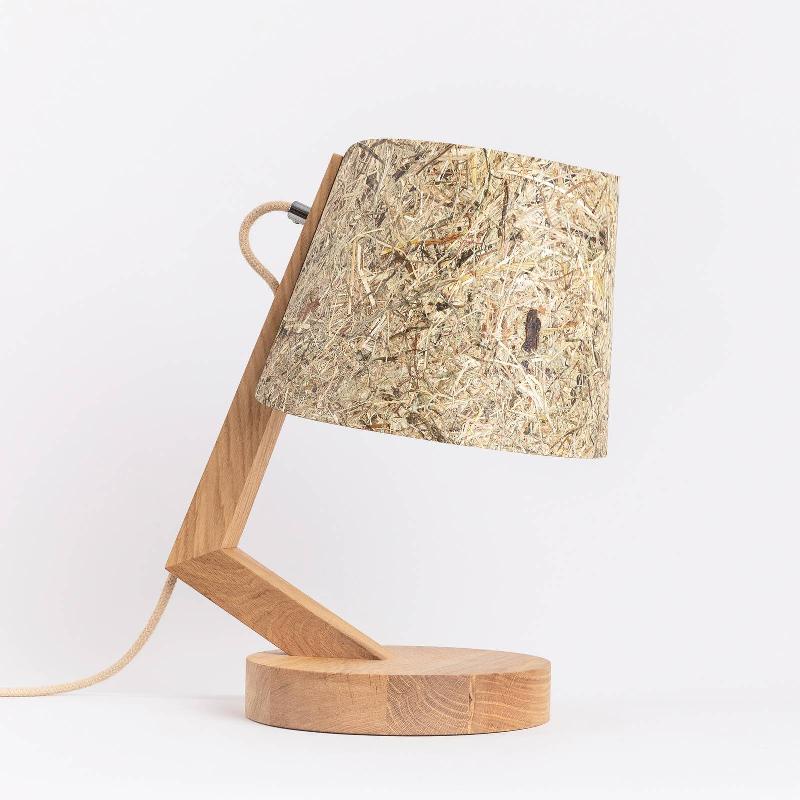 ALMUT VON WILDHEIM ALMUT 1411 LAMPE À POSER CYLINDRIQUE Ø23CM FOIN