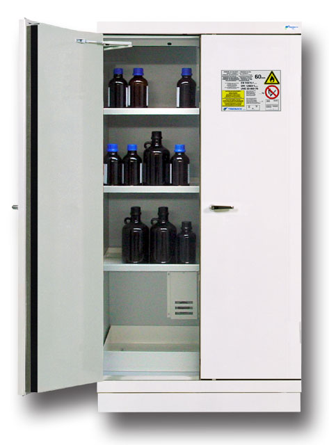 Armoire de sécurité coupe feu 60 min idéale pour stockage de produits inflammables en bouteilles, en flacons_0