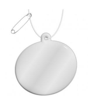 ATTACHE RÉFLÉCHISSANTE OVALE EN PVC H-09 RFX - BLANC - ACCESSOIRES DE SÉCURITÉ PUBLICITAIRES