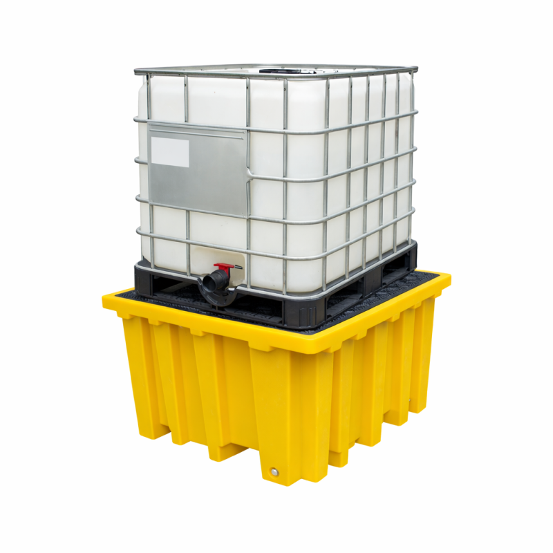 Bac de rétention PE polyéthylène pour 1 cuve IBC 1000 litres_0