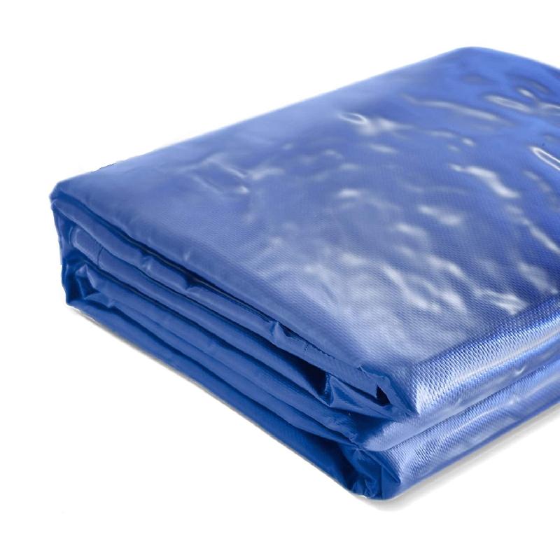 BÂCHE DE PROTECTION IMPERMÉABLE RÉSISTANTE AUX INTEMPÉRIES POLYESTER REVÊTU DE PVC 650 G M² COUVERTURE ÉTANCHE D\'EXTÉRIEUR CAMION MEUBLE DE JARDIN BOIS 5X6 M BLEU 01_0000296_0