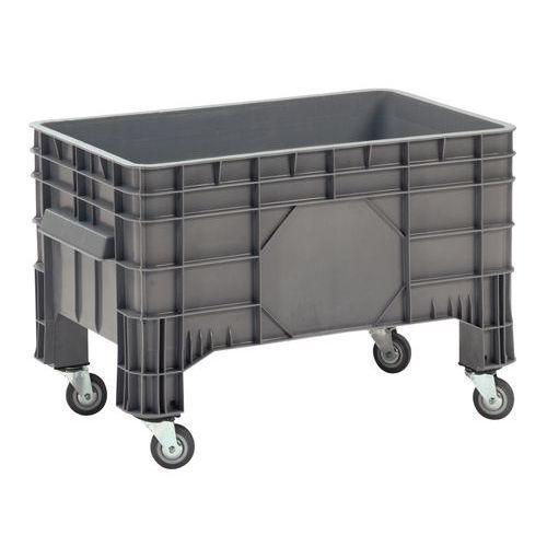 BACS 550L AVEC ROULETTES GRIS - MANUTAN EXPERT