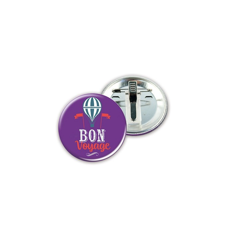 Badge 38 mm personnalisé - pince crocodile et épingle - idéal pour mariage, communication et usage professionnel_0