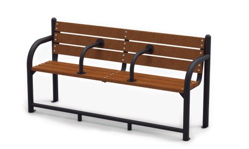 Banc public senior ergonomique en tube acier galvanisé - Réf MB351 - MB351TM - MB351TV_0