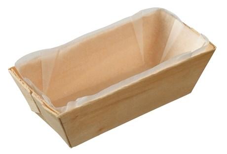 BARQUETTE DE CUISSON SOLIA BOIS AVEC PAPIER CUISSON 10 X 4.5 CM (VENDU PAR 200)