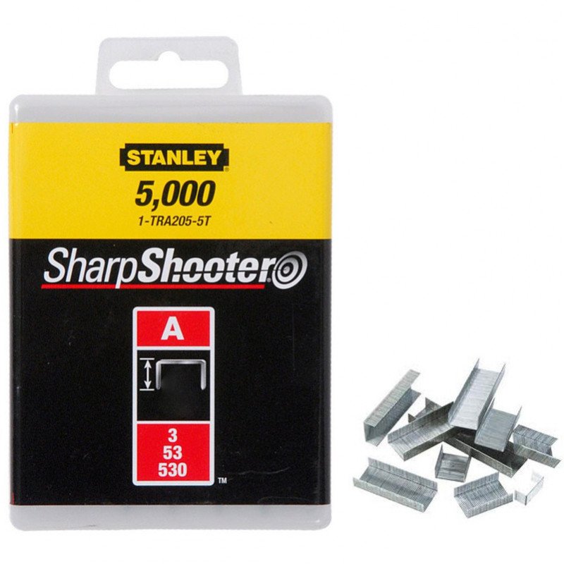AGRAFES TYPE A 8MM BOÎTE DE 1000 - STANLEY - 1-TRA205T