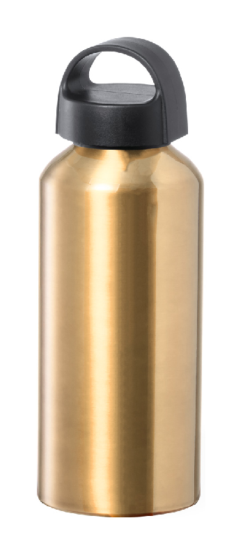 Bouteille en aluminium - 500 ml - couvercle en plastique - couleur doré_0