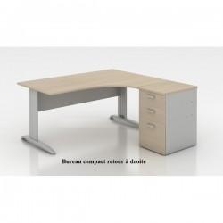 Bureau d'angle compact 90° Tono avec caisson – Mobel Linea_0