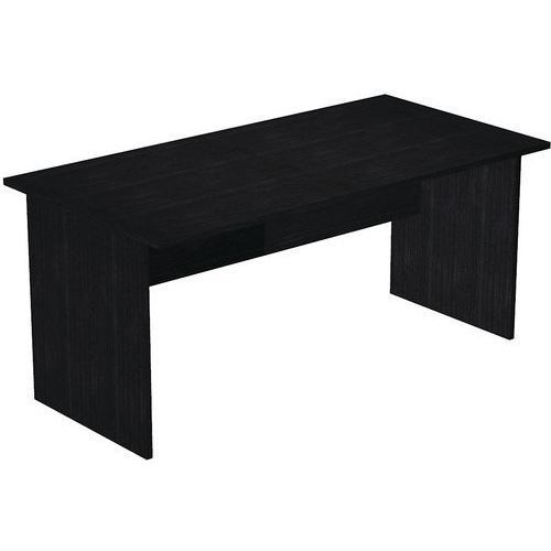 BUREAU DROIT PIEDS PANNEAUX FAST - 160 CM - NOIR - NOIR