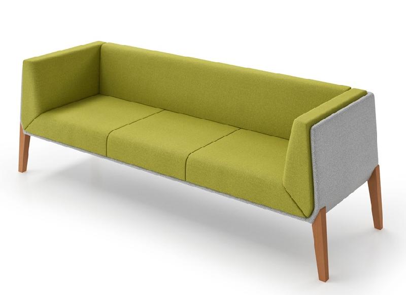 Canapé d'accueil 3 places Design ACCORD - Offisit - Gris anthracite_0