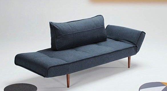 Canapé design convertible Zeal Styletto - Innovation Living - Lit 200x70 cm - tissu bleu Nist Blue_0