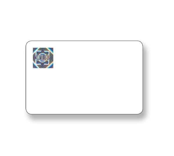 Carte PVC avec hologramme VIP - 15x15 mm - Personnalisable et sécurisée_0