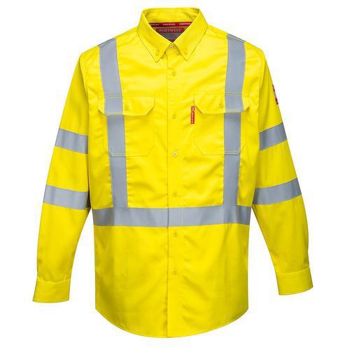 CHEMISE FR HAUTE VISIBILITÉ BIZFLAME FR95 JAUNE M - PORTWEST