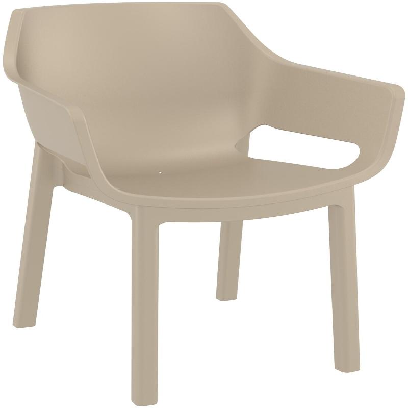 CLP Chaise de jardin Dora Plastique HBT: 90x60x65 cm Taupe - gris 327708_0
