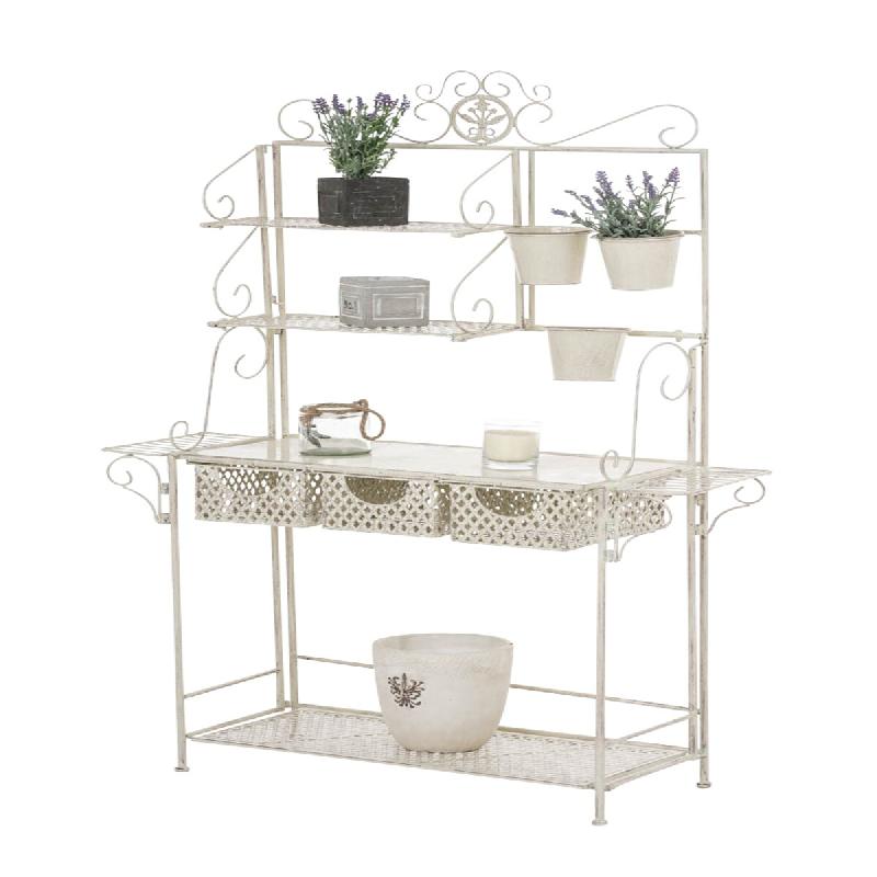 CLP Etagère à fleurs XL SHINE Crème antique - beige métal 13439593_0