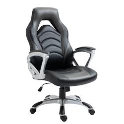 CLP Fauteuil de bureau / Gaming Foxton en similicuir Noir / Gris - gris polyester 316022_0