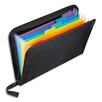 Viquel Rainbow Class Pochette extensible pour classer et transporter des documents Rangement papier format A4 Trieur accordéon 6 compartiments en plastique 