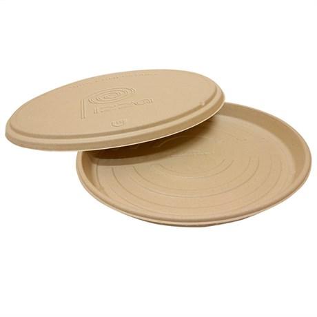 COUVERCLE PIZZA BOX D.36.4X1.9 CM CELLULOSE NATUREL (VENDU PAR 150)