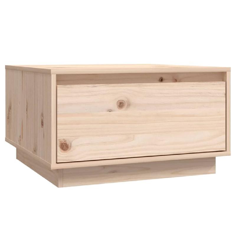 Décoshop26 - Table basse de salon avec tiroir design simple 55 x 56 x 32 cm bois massif de pin DEC037093 - Bois massif 3000263090753_0