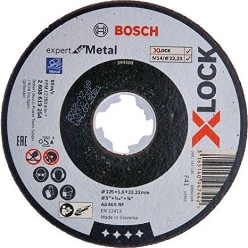 DISQUE À TRONÇONNER POUR MÉTAL 125 MM À MOYEU PLAT - SYSTÈME X-LOCK BOSCH