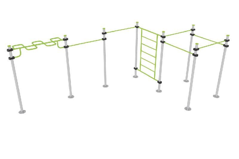 ENSEMBLE STREET WORKOUT 8 POSTES - SCELLEMENT DIRECT - MANUTAN COLLECTIVITÉS