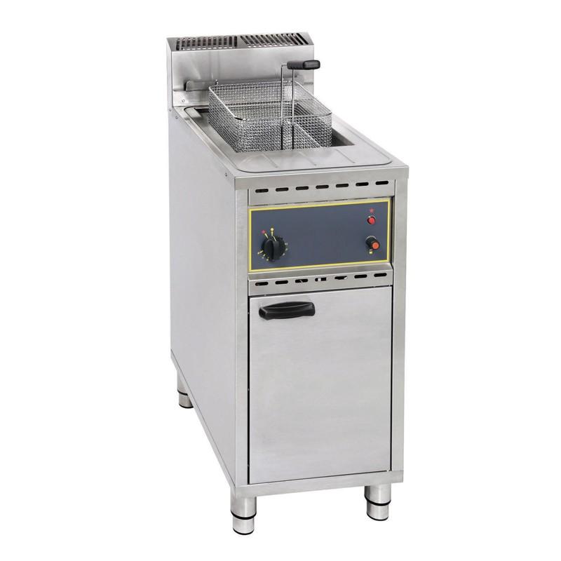 Friteuse professionnelle sur coffre gaz 16 litres - RFG16C - cuve emboutie à fond incliné_0