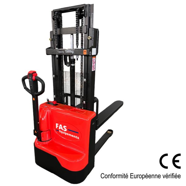 Gerbeur électrique ELES-1530J - 1500kg - levée 3m_0