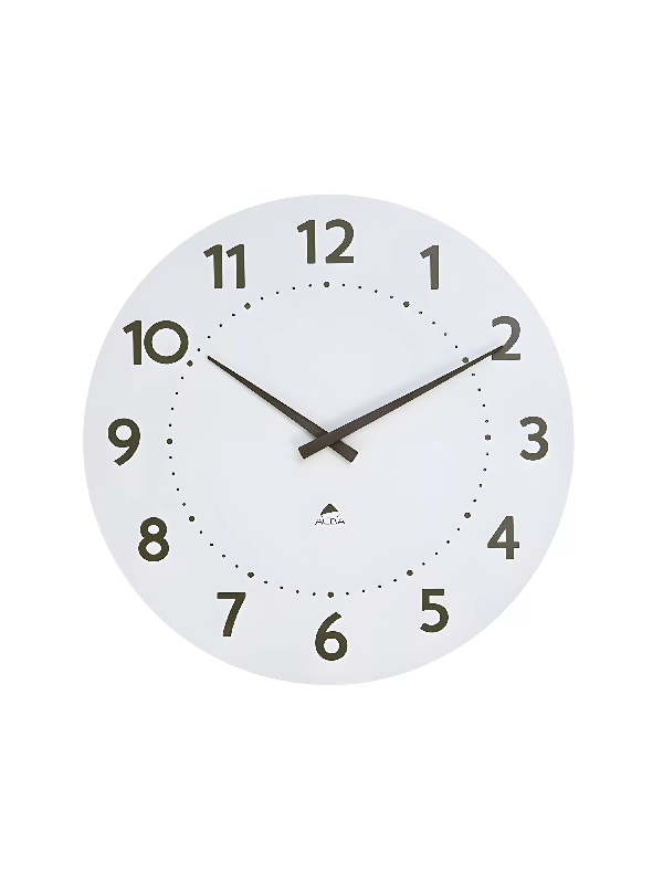 Grande horloge murale bois blanc_0