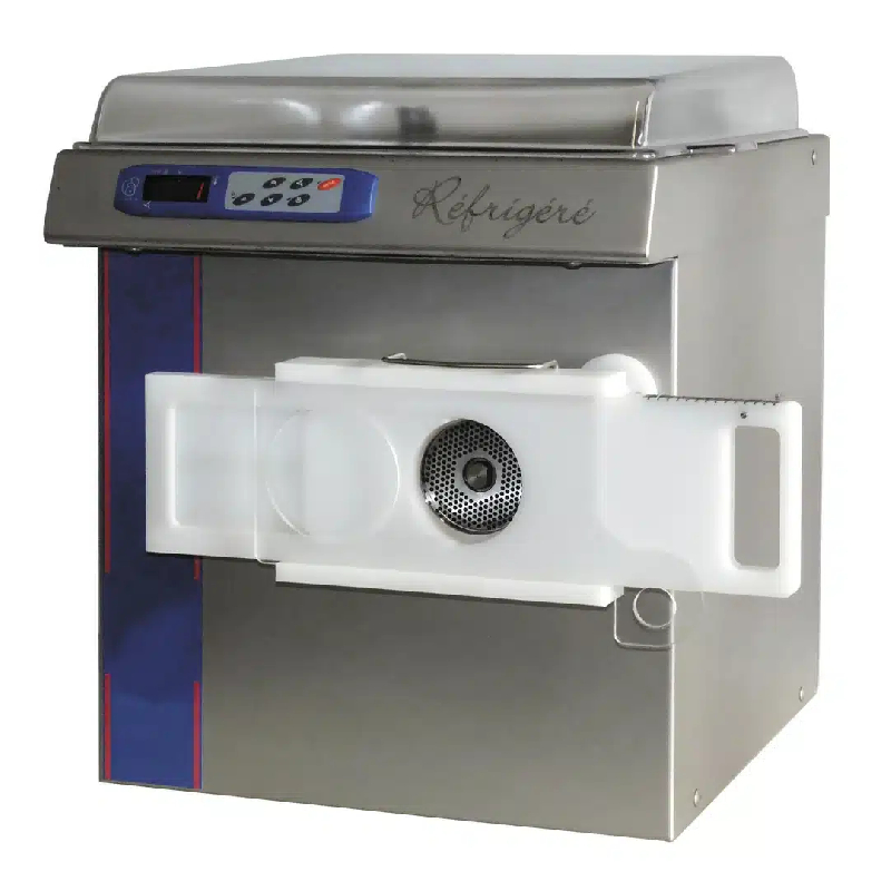 Hachoir à viande professionnel réfrigéré CLASSIQUE monophasé avec portionneur - inox AISI 304 - portionneur à steak 80 à 240 g_0