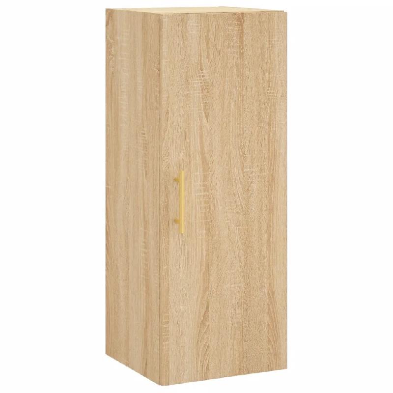 Helloshop26 - Armoire murale design pratique rangement suspendu 34,5 x 34 x 90 cm en bois d'ingénierie chêne sonoma 02_0048656 - Bois massif 3000235_0