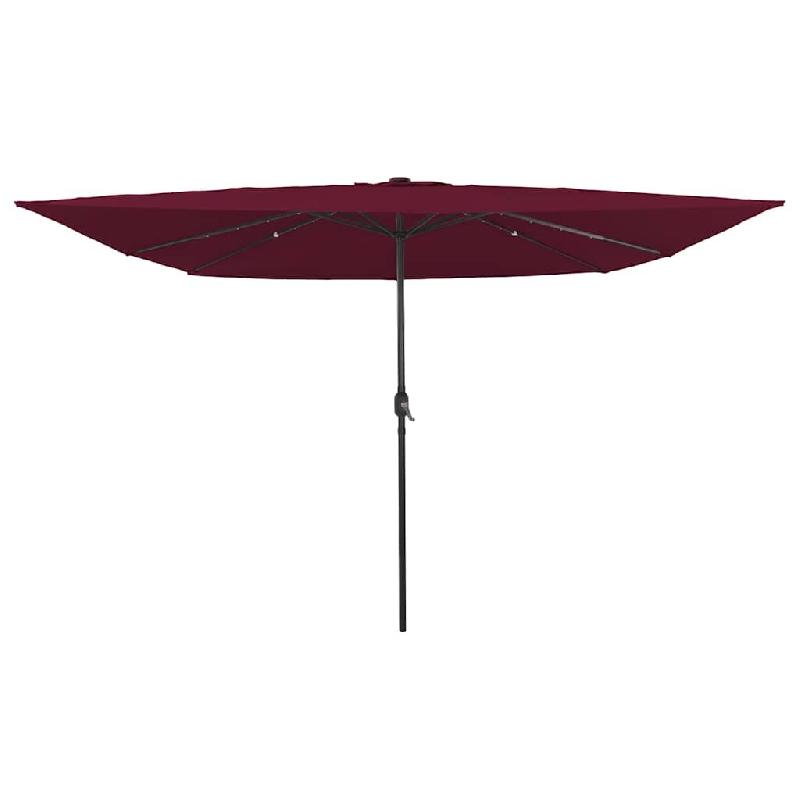 Helloshop26 - Parasol de jardin pliable moderne 295 x 295 x 245 cm durable ambiance chic en polyester bordeaux 02_0058807 - acier 3000240785795_0
