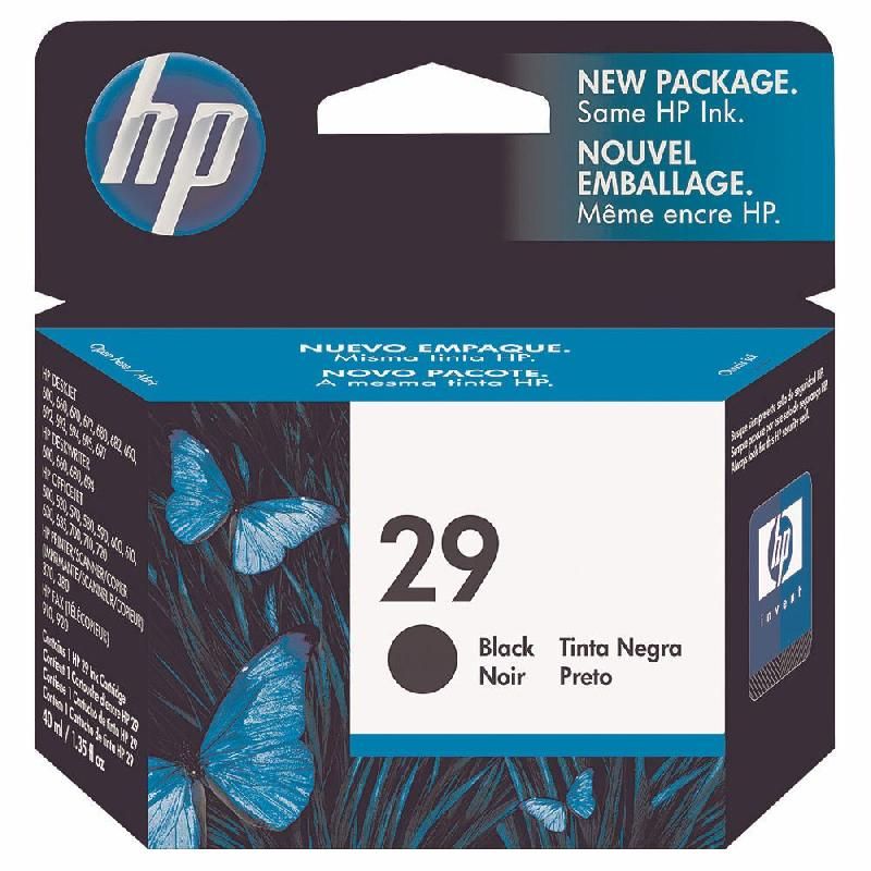 HEWLETT PACKARD CARTOUCHE D'ENCRE 29 L (51629AE) - COULEUR: NOIR